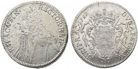 RAGUSA. Repubblica, 1358-1808. Tallero Rettorale 1759 C-P. Ar gr. 28,22 Simile a precedente. Dav. 1639; CNI 290. q. SPL
