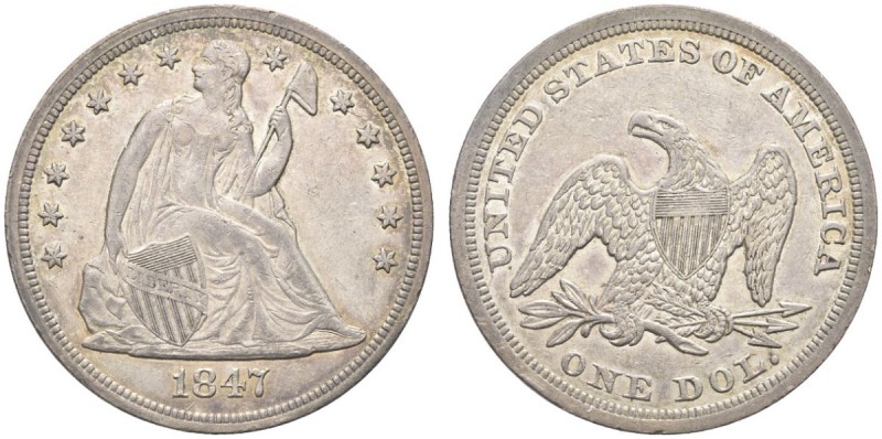 STATI UNITI D’AMERICA. Federazione. Dollaro 1847. Ar gr. 26,63 KM#71. Piacevole,...