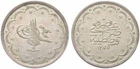 TURCHIA. Abdul Mejid., 1839-1861. 20 kurush. Ar gr. 23,98 KM#675. SPL