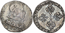 Louis XIII - 1/2 franc buste lauré au petit col rabattu 1627 M (Toulouse) 

Argent - 5,76 grs - 26 mm
G.40
TB / TTB
R

Type rare ! Exemplaire sur un f...