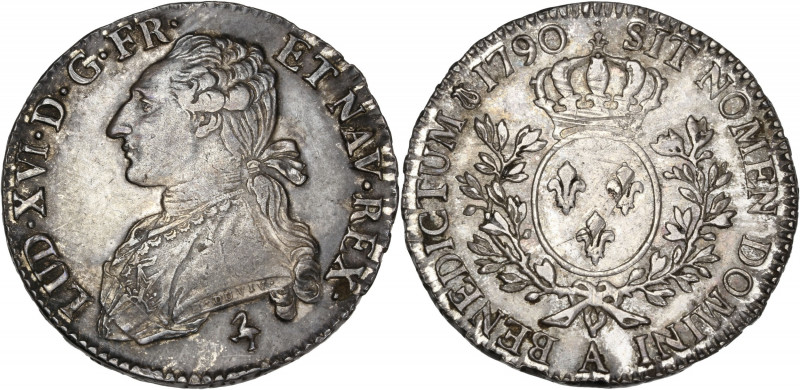 Louis XVI - 1/2 écu aux branches d'olivier 1790 A (Paris) 
Semestre 1.

Argent -...