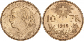 Suisse - 10 francs or 1915 

Or - 3,22 grs - 19 mm
KM.20-36
SUP+

Superbe exemplaire.