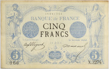 France - 5 francs Noir 6 décembre 1873 
Alphabet X.3274 / Numéro 066

F.01.24
TTB
R

Type rare. Deux trous d'épingle et 2 plis centraux. Salissures et...