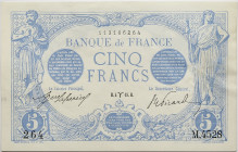 France - 5 francs Bleu 4 mars 1915 Alphabet 
M.4528 / Numéro 264

F.22.25
SUP

Une dizaine de trous d'épingle et de petites froissures et salissures m...
