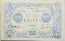 France - 5 francs Bleu 30 novembre 1915 
Alphabet Y.9078 / Numéro 401

F.02.33
SUP

Deux trous d'épingle, plusieurs plis et de petites taches pour cet...