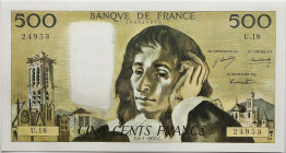 France - 500 francs Pascal 8 janvier 1970 
Alphabet U.18 / Numéro 24953

F.71.05
Pr. Neuf

Magnifique exemplaire avec juste une petite froissure dans ...