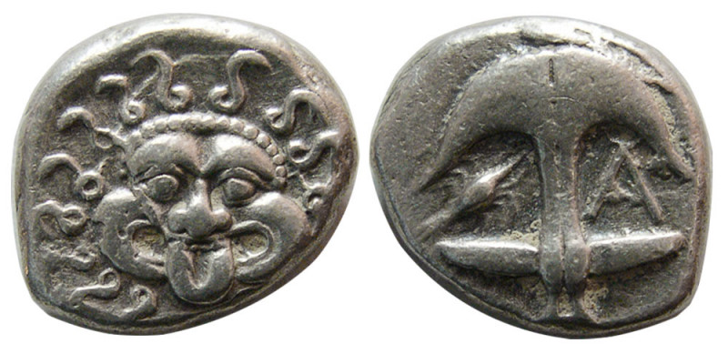 THRACE, Apollonia Pontika. Mid-late 4th century BC. AR Drachm (3.30 gm; 14 mm). ...