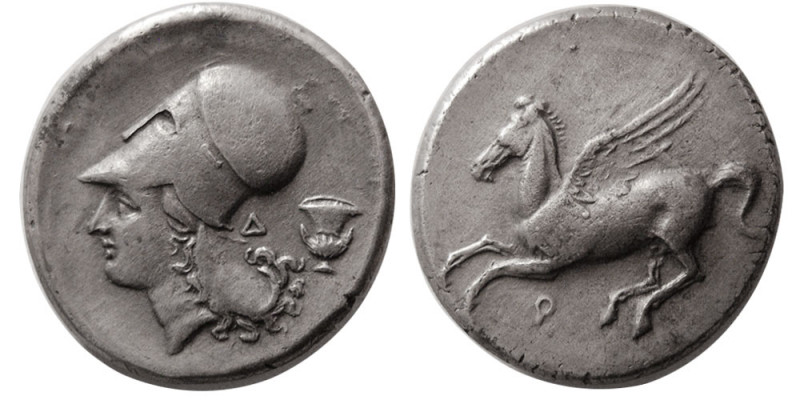 CORINTHIA. Corinth. Circa 375-300 BC. AR Stater (7.96 gm; 21 mm). Pegasus flying...