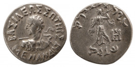 INDO-GREEK KINGS. Menander. Circa 165/155-130 BC. AR Drachm
