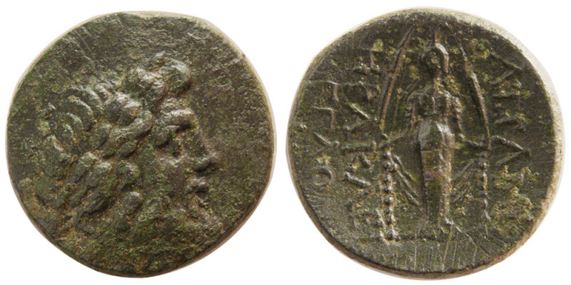 PHRYGIA. Apameia . Circa 133-48 BC. Æ (6.28 gm; 21 mm). Laureate head of Zeus ri...