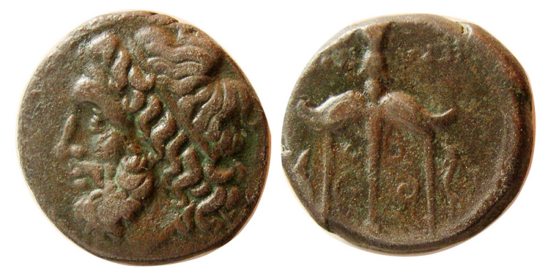 SICILY, Syracuse. Hieron II. 274-216 BC. Æ (7.08 gm; 19 mm). Obv: Head of Poseid...