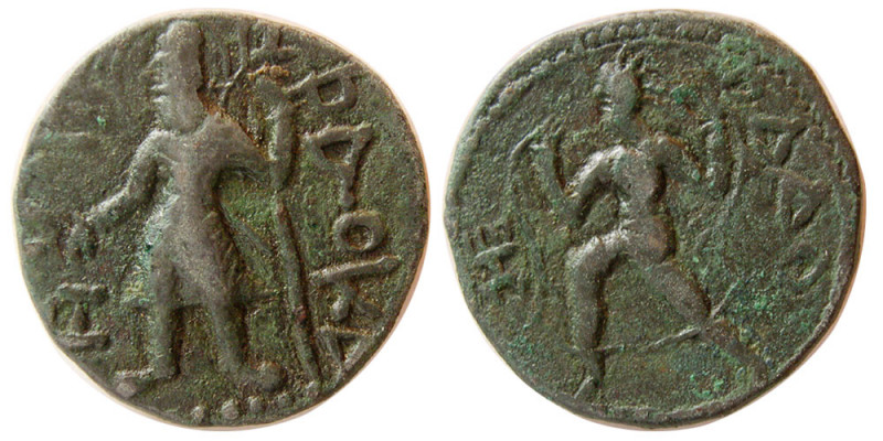 INDO-GREEK KINGS. Kushan. Kanishka. Circa 232-260 AD. Æ Tetradrachm (16.44 gm; 2...