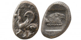 ABDERA, Thrace. circa 475-450 BC. AR Obol. Rare.