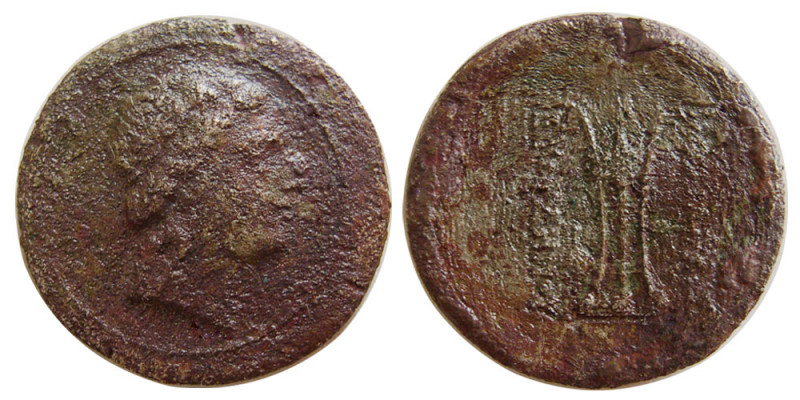 BAKTRIAN KINGDOM. Euthydemos II. Circa 185-180 BC. Æ Unit (3.26 gm; 18 mm). Laur...