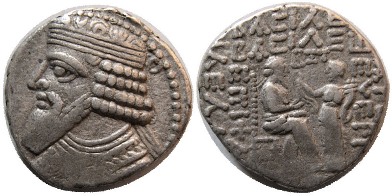 KING of PARTHIA. Gotarzes II. Circa AD 44-51. AR Tetradrachm (14.02 gm; 26 mm). ...