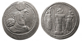 SASANIAN KINGS. Hormizd II (303-309 AD . AR Drachm. Rare.