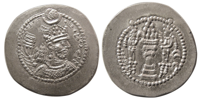 SASANIAN KINGS. Yazdgird II (438-457 AD). AR Drachm (4.02 gm; 28 mm). “SI” (Shiz...