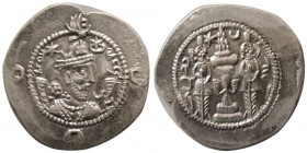 SASANIAN KINGS. Khosrau I (531-579 AD). AR Drachm.