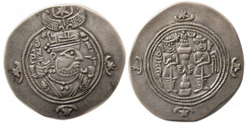 SASANIAN KINGS. Khosrau II (590-628 AD). AR Drachm.