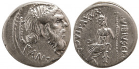 ROMAN REPUBLIC, C. Vibius C.f.  Pansa Caetronianus. 48 BC. AR denarius