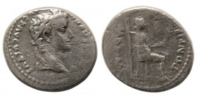 ROMAN EMPIRE. Tiberius. 14-37 AD. Silver Denarius "Tribute Penny" .