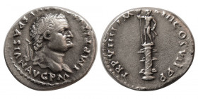 ROMAN EMPIRE. Vespasian. AD. 69-79. AR Denarius.Scarce!