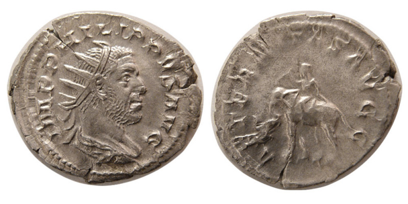 ROMAN EMPIRE. Philip I. 244-249 AD. AR Antoninianus (3.40 gm; 25 mm). Ludi Saecu...