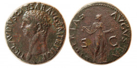 ROMAN EMPIRE. Claudius. (AD 41-54). Æ As.