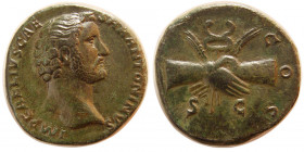 ROMAN EMPIRE. Antoninus Pius, as Caesar, Æ As.