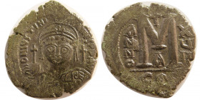BYZANTINE EMPIRE. Justinian. 527-565. Æ Follis. Constantinople.