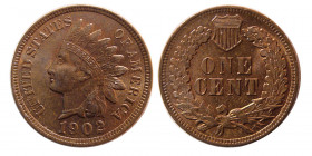 UNITED STATES. 1902. Indian Head One Cent.