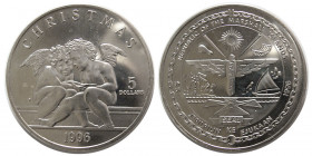 Republic of Marshall Islands. Christmas 4 Dollar Silver Medal