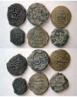 Group Lot of 6 Islamic Bronze coins. Different dynasties.