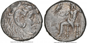 MACEDONIAN KINGDOM. Alexander III the Great (336-323 BC). AR tetradrachm (24mm, 17.17 gm, 11h). NGC Choice XF 3/5 - 3/5. Posthumous issue of Uncertain...