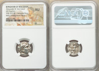 MACEDONIAN KINGDOM. Alexander III the Great (336-323 BC). AR drachm (16mm, 12h). NGC AU. Late lifetime-early posthumous issue of Abydos, ca. 310-301 B...