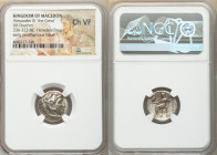 MACEDONIAN KINGDOM. Alexander III the Great (336-323 BC). AR drachm (17mm, 12h). NGC Choice VF. Posthumous issue of Pamphylia, Side, ca. 323-317 BC. H...