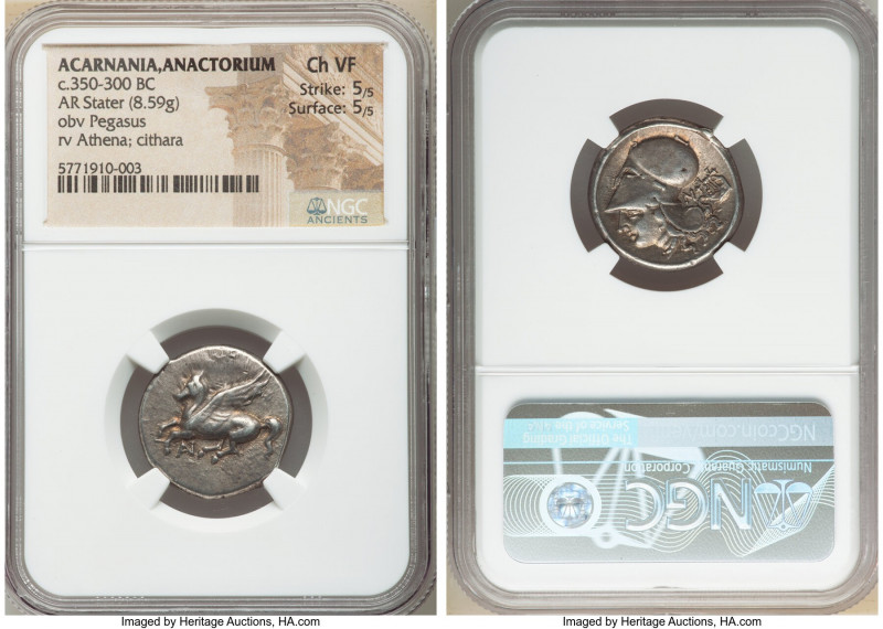 ACARNANIA. Anactorium. Ca. 350-300 BC. AR stater (21mm, 8.59 gm, 4h). NGC Choice...