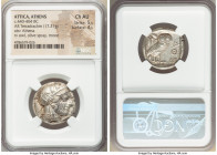 ATTICA. Athens. Ca. 440-404 BC. AR tetradrachm (23mm, 17.21 gm, 6h). NGC Choice AU 5/5 - 4/5. Mid-mass coinage issue. Head of Athena right, wearing ea...