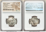 ATTICA. Athens. Ca. 440-404 BC. AR tetradrachm (25mm, 17.22 gm, 10h). NGC Choice AU 5/5 - 4/5. Mid-mass coinage issue. Head of Athena right, wearing e...