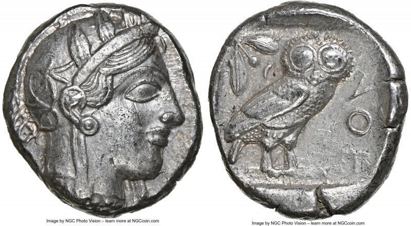 ATTICA. Athens. Ca. 440-404 BC. AR tetradrachm (25mm, 17.11 gm, 1h). NGC Choice ...
