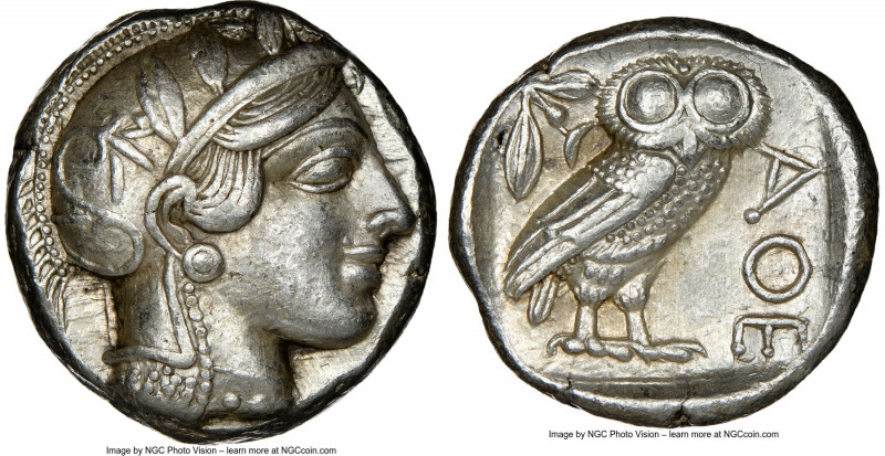 ATTICA. Athens. Ca. 440-404 BC. AR tetradrachm (23mm, 17.19 gm, 4h). NGC Choice ...