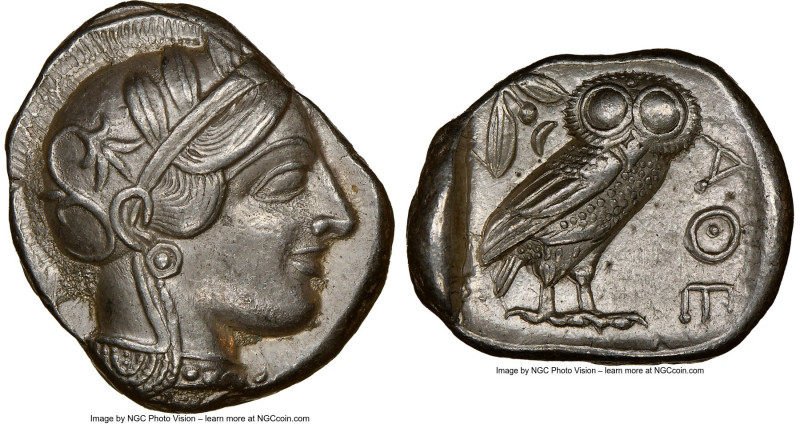 ATTICA. Athens. Ca. 440-404 BC. AR tetradrachm (25mm, 17.19 gm, 4h). NGC Choice ...