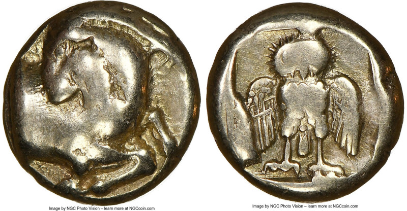 LESBOS. Mytilene. Ca. 454-427 BC. EL sixth-stater or hecte (10mm, 2.51 gm, 11h)....