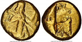ACHAEMENID PERSIA. Darius I-Xerxes II (ca. 5th century BC). AV daric (14mm, 8.28 gm). NGC VF 4/5 - 4/5. Lydo-Milesian standard. Sardes mint, ca. 485-4...