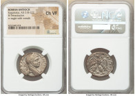 SYRIA. Antioch. Elagabalus (AD 218-222). BI tetradrachm (25mm, 12h). NGC Choice VF. Unknown engravers, 'linear wings' series, AD 219. AYT K M A•••ANTW...