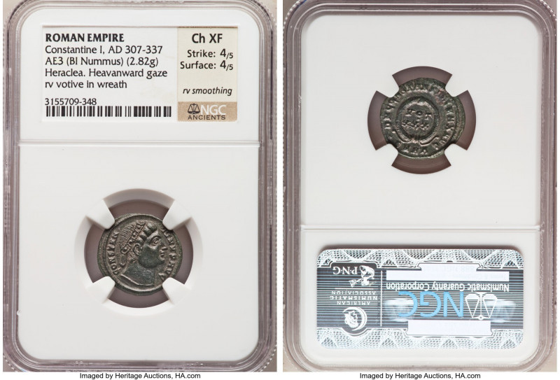 Constantine I the Great (AD 307-337). AE3 or BI nummus (18mm, 2.82 gm, 6h). NGC ...