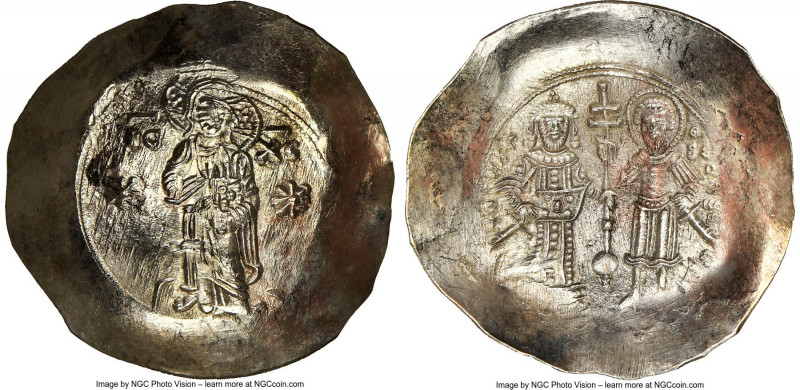 Manuel I Comnenus (AD 1143-1180). EL aspron trachy (31mm, 4.41 gm, 5h). NGC MS 4...