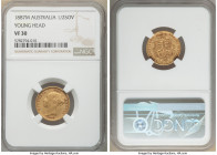 Victoria gold 1/2 Sovereign 1887-M VF30 NGC, Melbourne mint, KM5. Young head type. 

HID09801242017

© 2020 Heritage Auctions | All Rights Reserve...