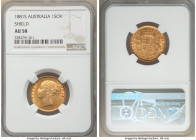 Victoria gold "Shield" Sovereign 1881-S AU58 NGC, Sydney mint, KM6. AGW 0.2355 oz. 

HID09801242017

© 2020 Heritage Auctions | All Rights Reserve...