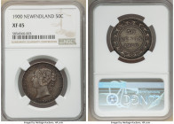 Victoria 3-Piece Lot of Certified Assorted Issues NGC, 1) Newfoundland 50 Cents 1900 - XF45, KM6 2) 25 Cents 1872-H - XF45, KM5 3) 5 Cents 1871 - AU53...